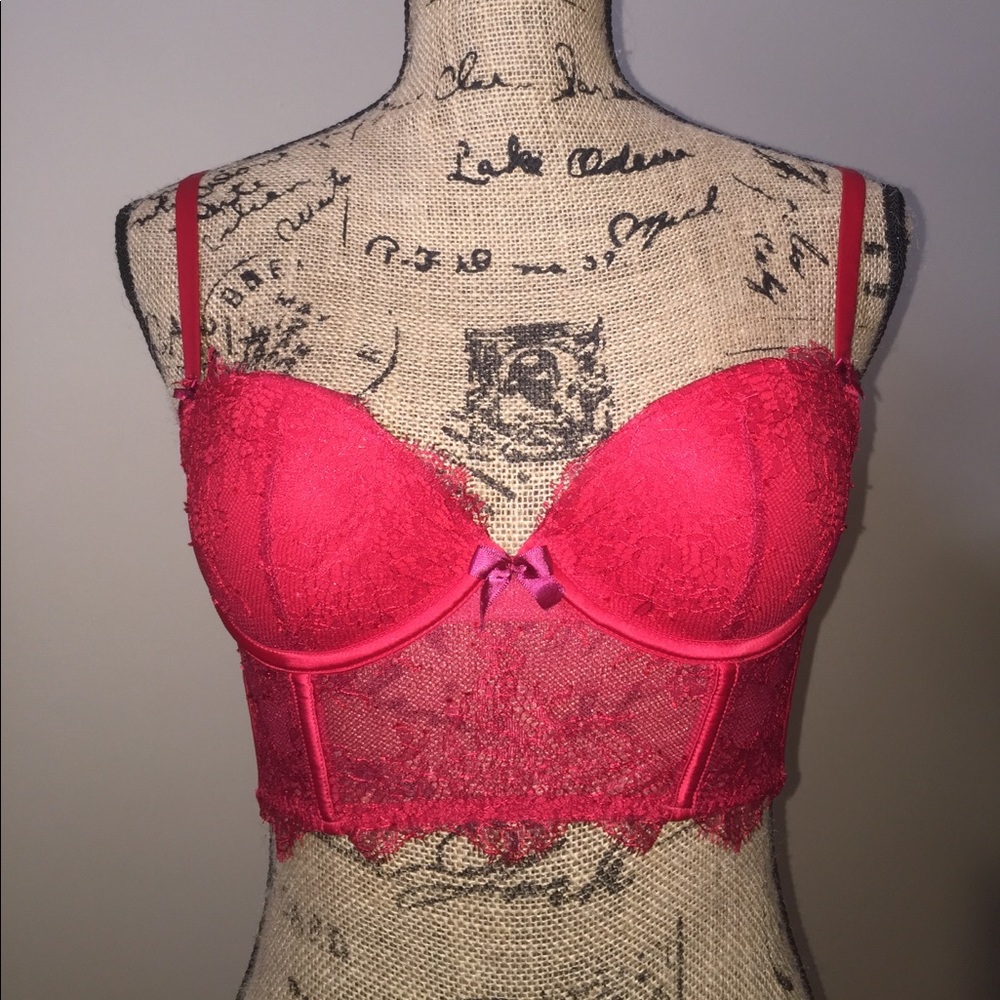 Victoria's Secret red lace push up bralette